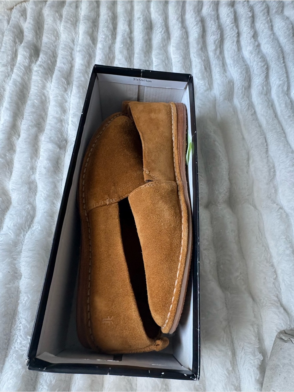 Frye Women’s 8.5B Cognac Suede Slip On Flats Leather Loafers Casual Shoes - Picture 2 of 9